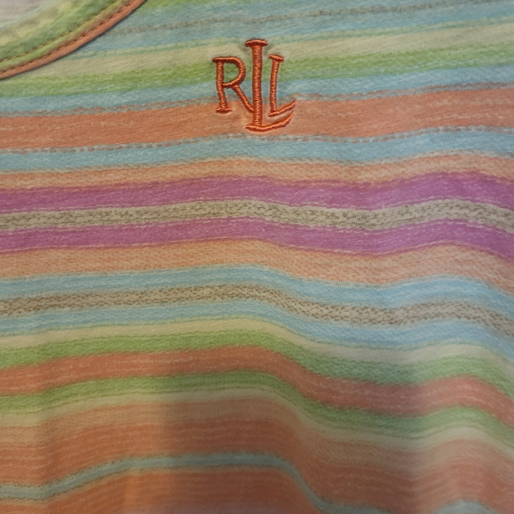 Ralph Lauren Vibrant Orange and Green Striped Pajamas